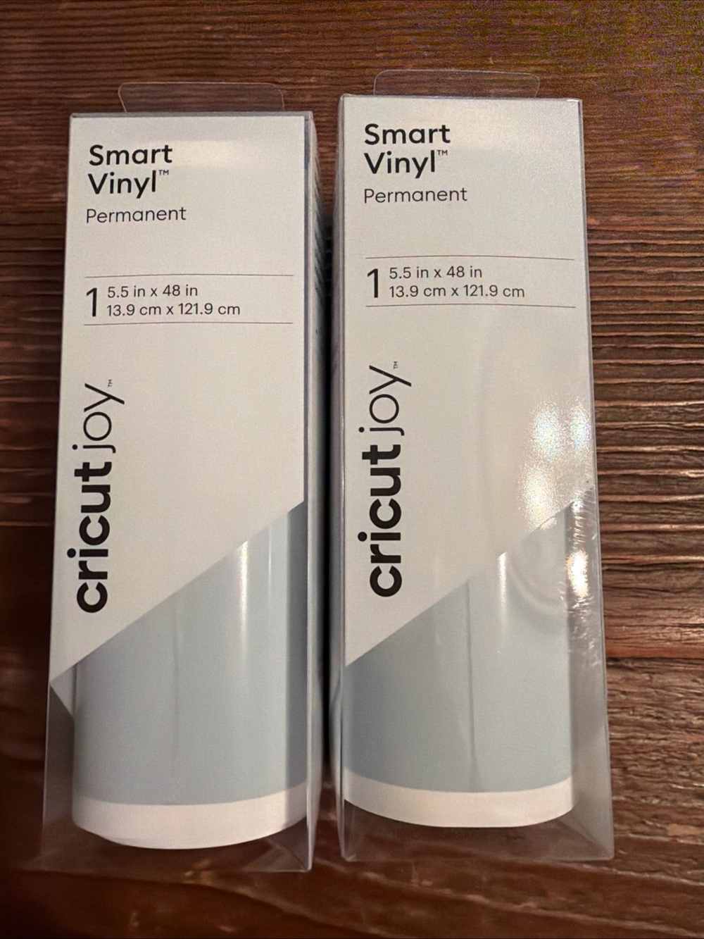 Cricut Joy Smart Vinyl - Permanent - Bulk  5.5”x 48 2 Set Blue Glossy NIB